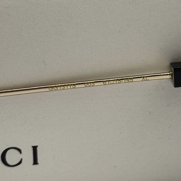 NEW GUCCI GG1311S 003 AVIATOR UNISEX GOLD GRAY SUNGLASSES GUCCI - Picture 9 of 12